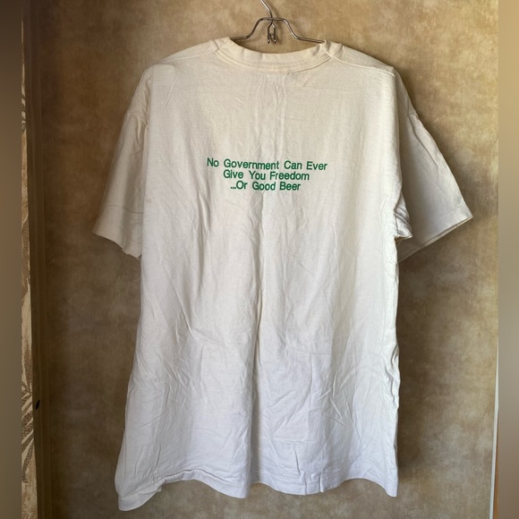 Anarchy Ale Brewing White Graphic T-Shirt Thrashed Vintage FruitLoom USA XL - Picture 2 of 8